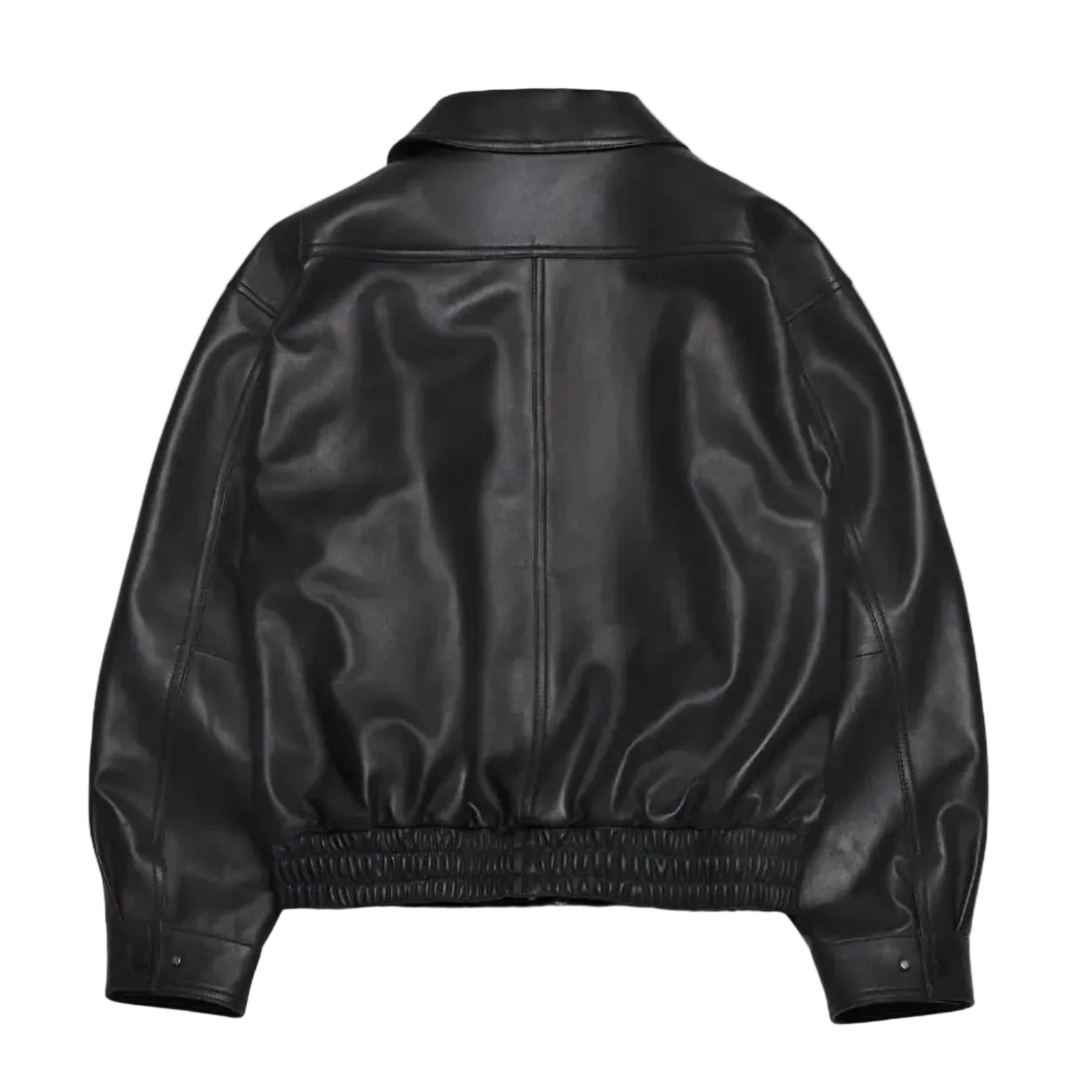 MRKSHI CASABLANCA — Lamb Nappa leather Jacket in Black, back view