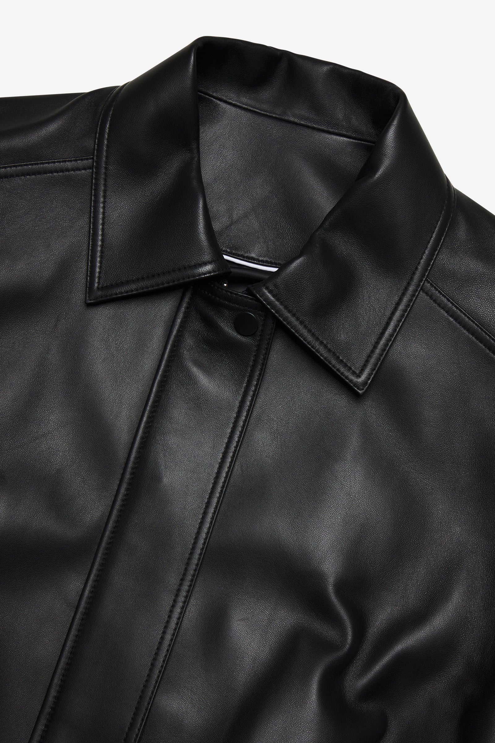 MRKSHI CASABLANCA — Lamb Nappa leather Jacket in Black, side view