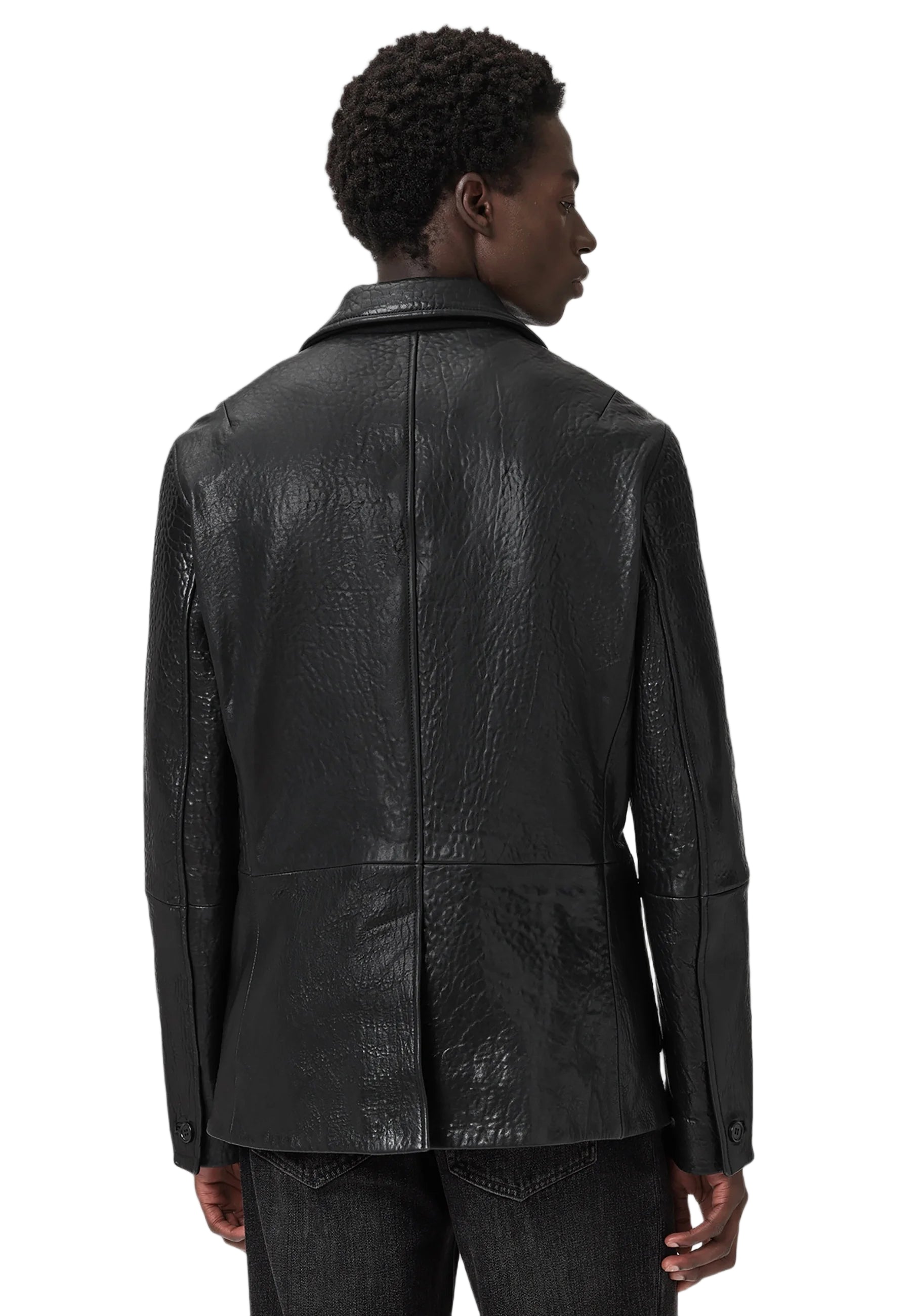 MRKSHI BRUNO — Lamb Nappa leather Blazer in Original, back view