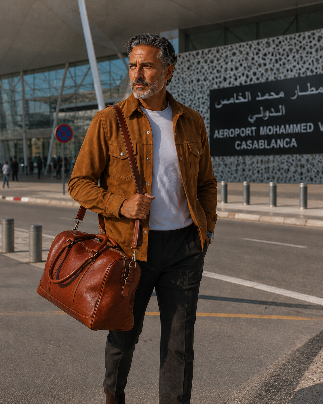 MRKSHI BUSINESS — Cowhide leather Bag in Original, leather detail