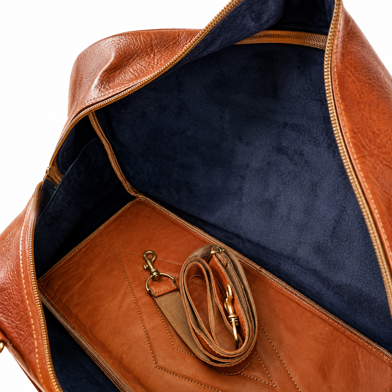 MRKSHI BUSINESS — Cowhide leather Bag in Original, three quarter view