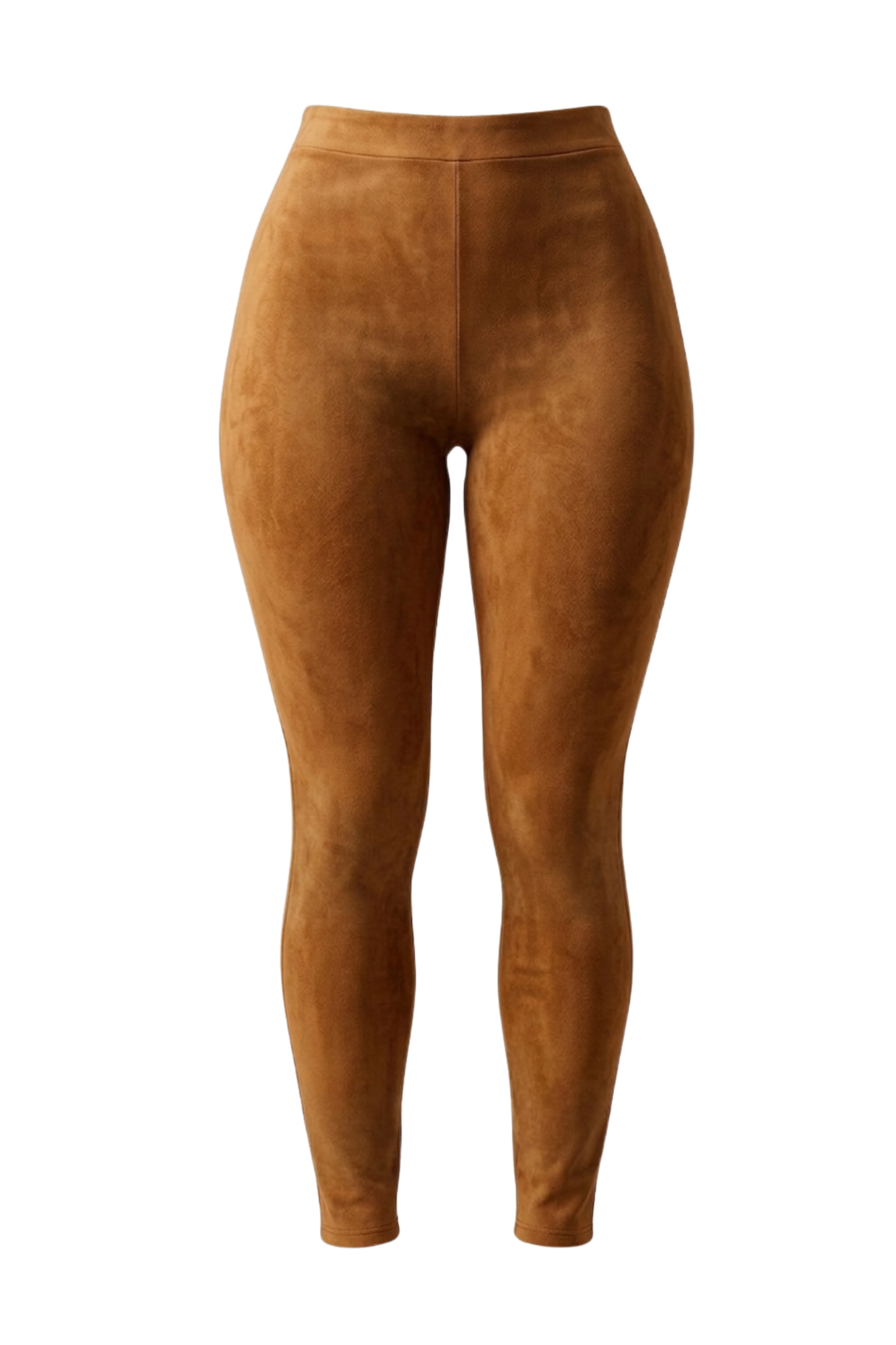 MRKSHI FLARE — Suede leather Pants in Tobacco, front view
