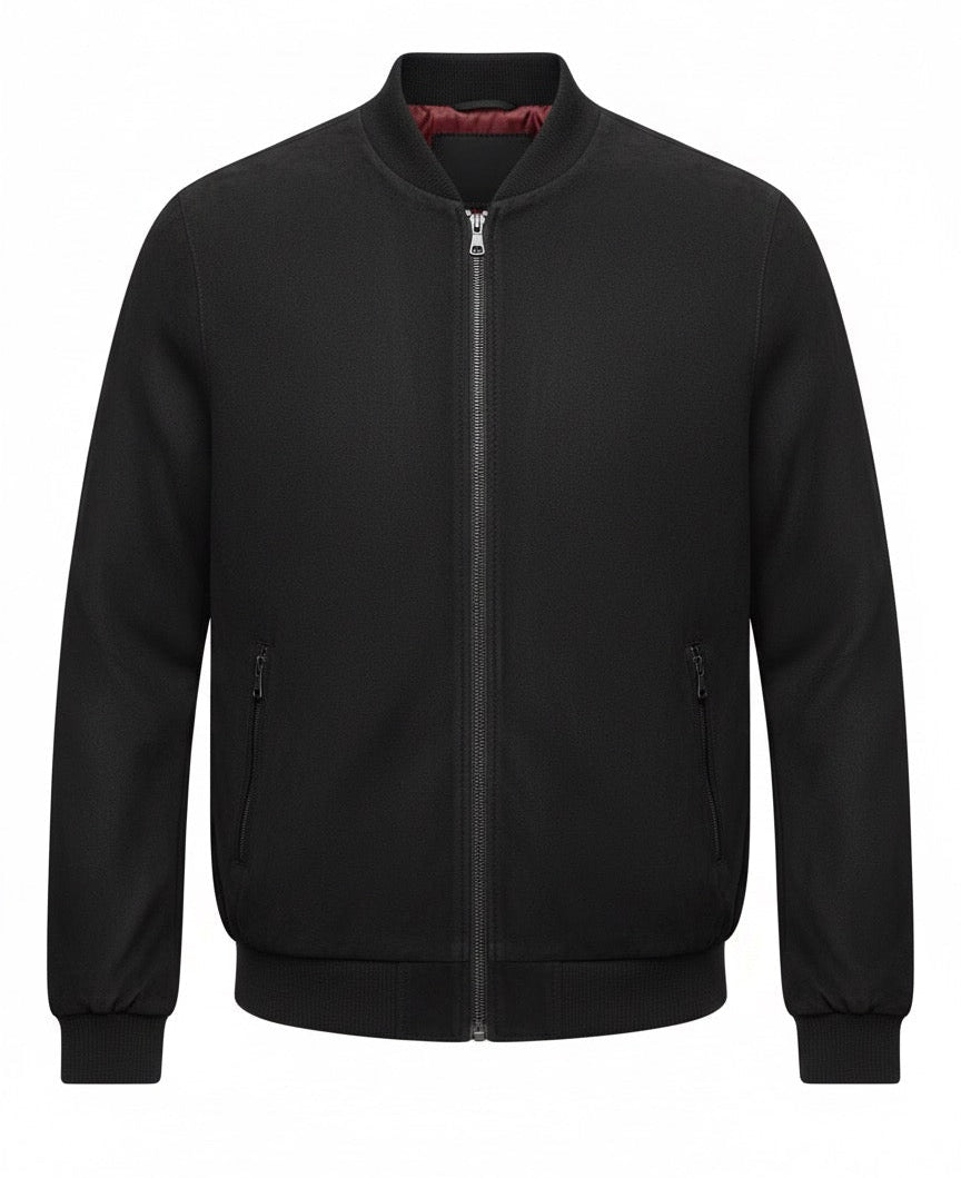 MRKSHI CRISTIAN — Leather leather Jacket in Black, front view