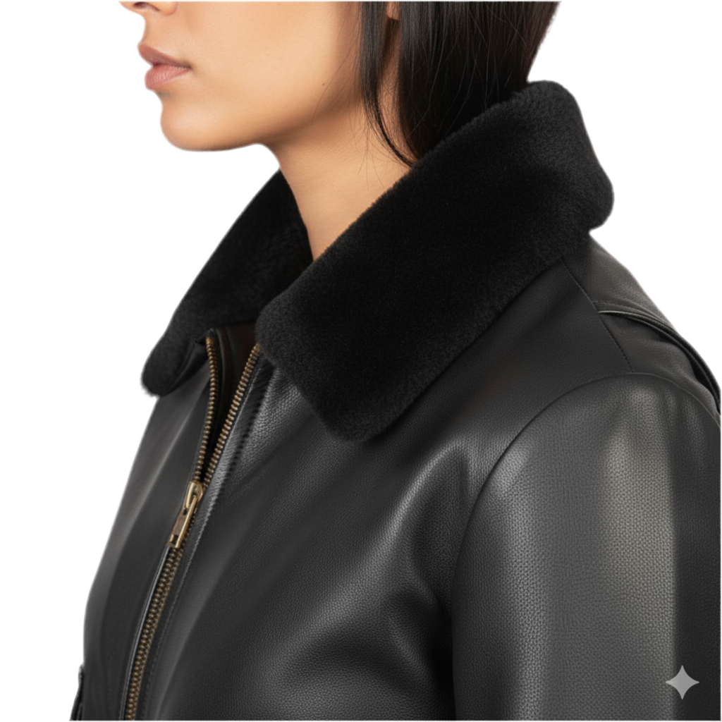 MRKSHI AMBRE — Lamb leather Jacket in Brown, product view