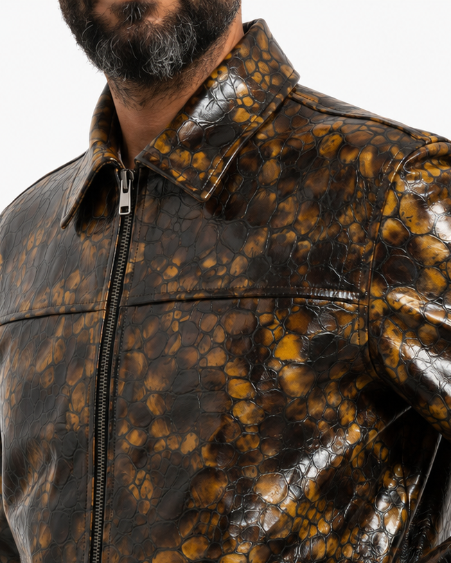 MRKSHI MILLION — Calf leather Jacket in Original, side view