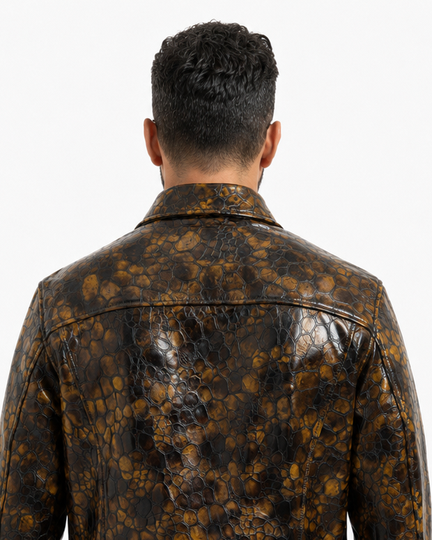 MRKSHI MILLION — Calf leather Jacket in Original, leather detail