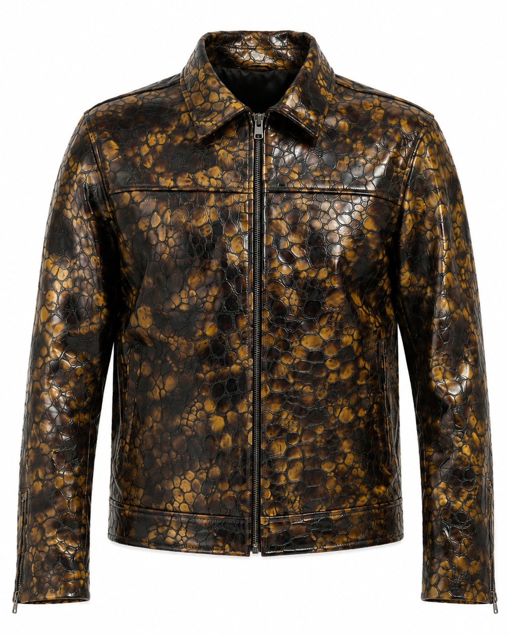 MRKSHI MILLION — Calf leather Jacket in Original, front view