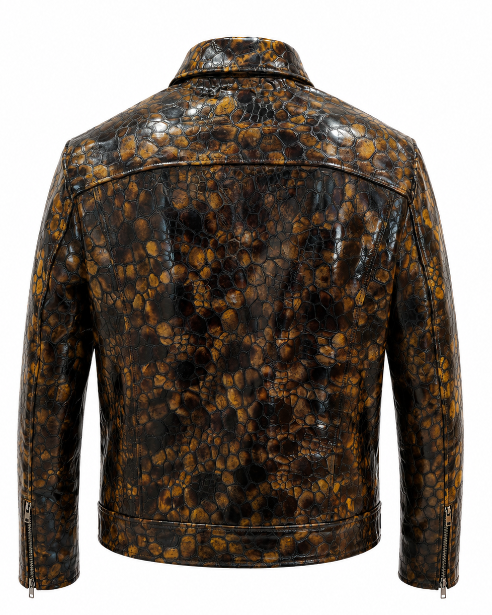 MRKSHI MILLION — Calf leather Jacket in Original, back view