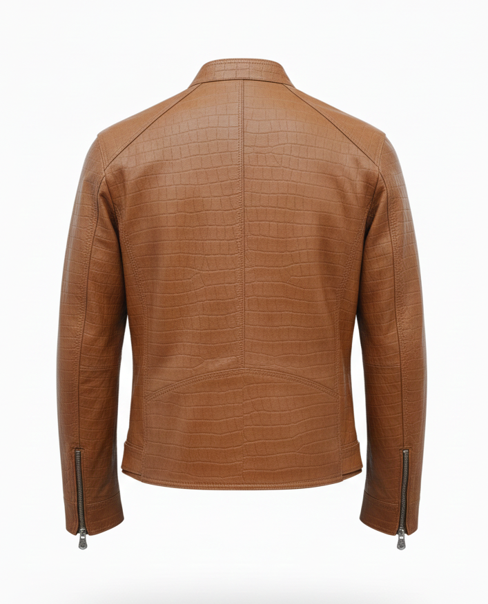 MRKSHI ANTONY — Lamb Nappa leather Jacket in Camel, side view