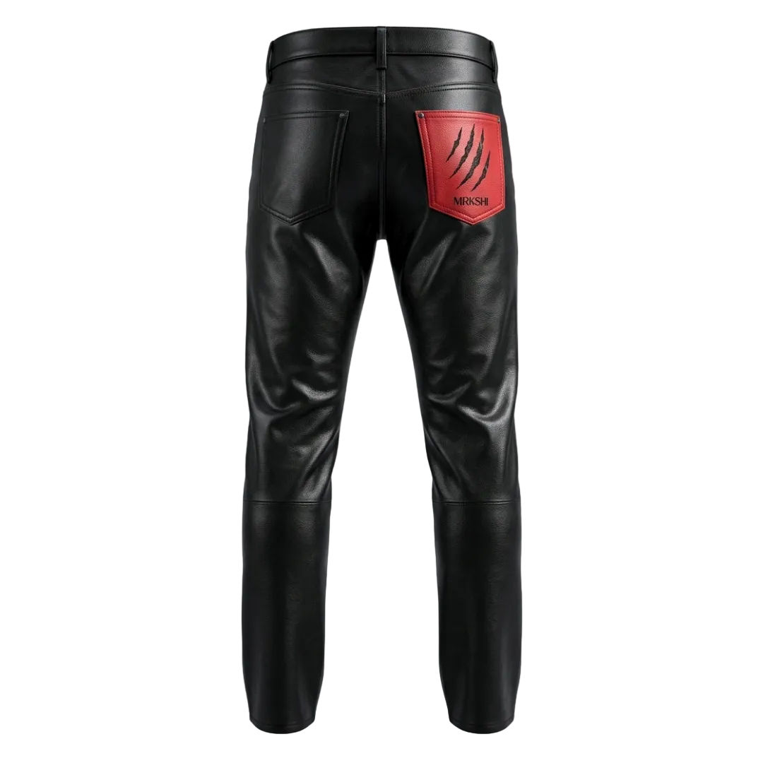 MRKSHI ATLAS PANT — Lamb Nappa leather Pants in Original, front view