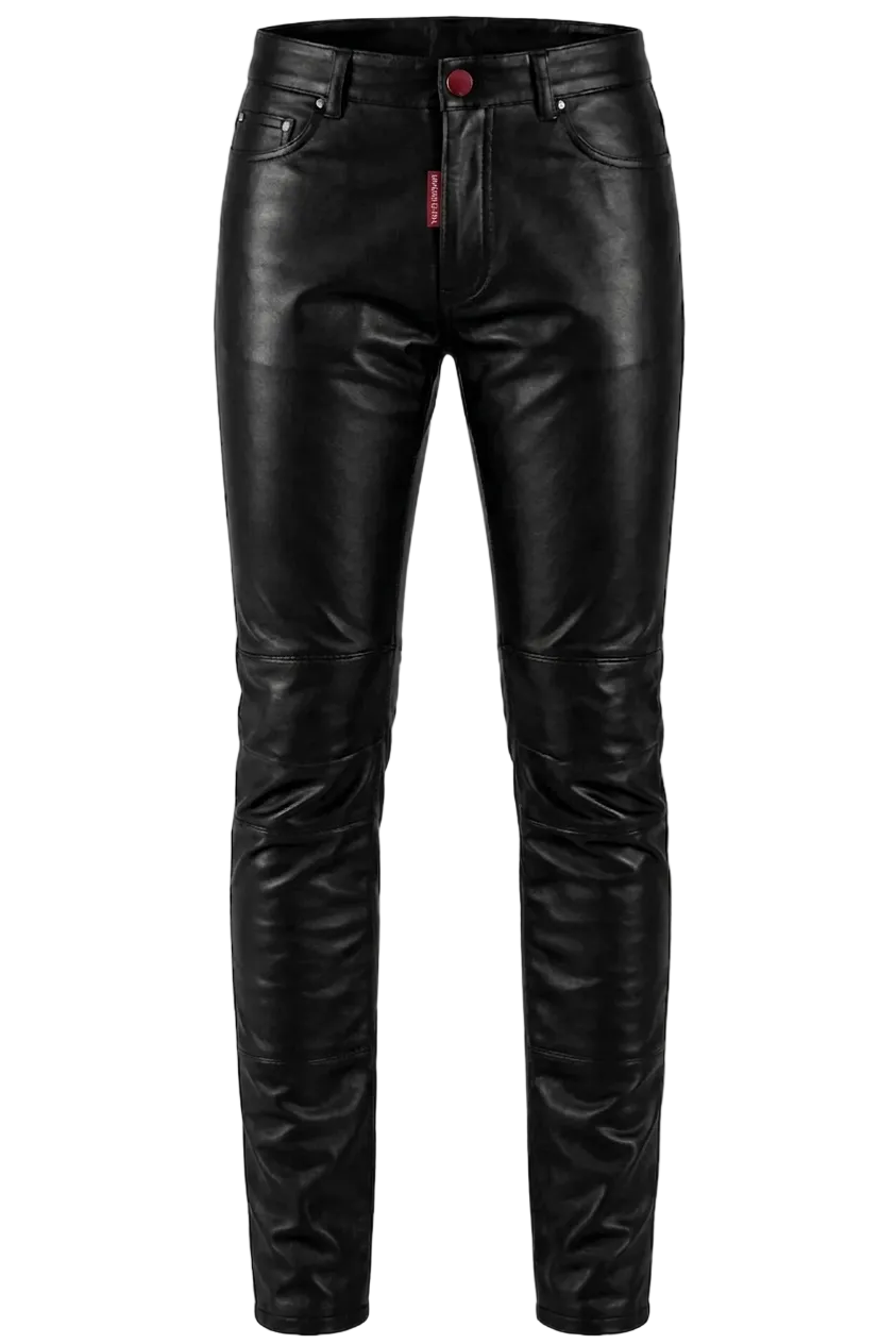 MRKSHI ATLAS PANT — Lamb Nappa leather Pants in Original, back view