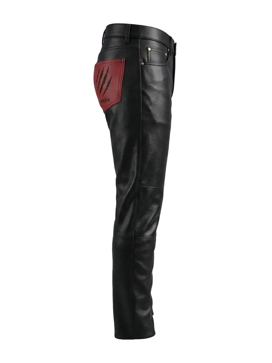 MRKSHI ATLAS PANT — Lamb Nappa leather Pants in Original, side view