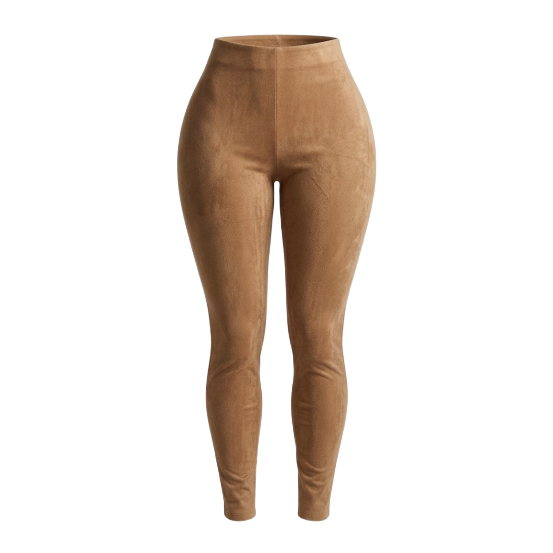 MRKSHI FLARE — Suede leather Pants in Sand, front view